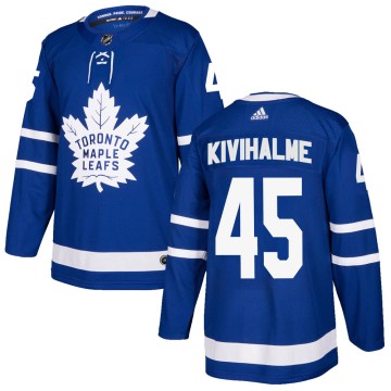Authentic Adidas Men's Teemu Kivihalme Toronto Maple Leafs Home Jersey - Blue