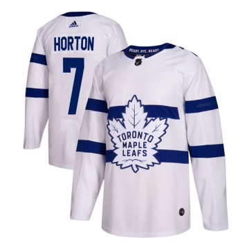 Authentic Adidas Men's Tim Horton Toronto Maple Leafs 2018 Stadium Series Jersey - White