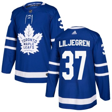 Authentic Adidas Men's Timothy Liljegren Toronto Maple Leafs Home Jersey - Blue