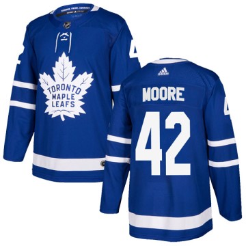 Authentic Adidas Men's Trevor Moore Toronto Maple Leafs Home Jersey - Blue