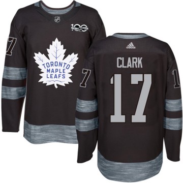 Authentic Adidas Men's Wendel Clark Toronto Maple Leafs 1917-2017 100th Anniversary Jersey - Black