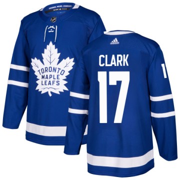 Authentic Adidas Men's Wendel Clark Toronto Maple Leafs Jersey - Blue