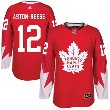 Authentic Adidas Men's Zach Aston-Reese Toronto Maple Leafs Alternate Jersey - Red