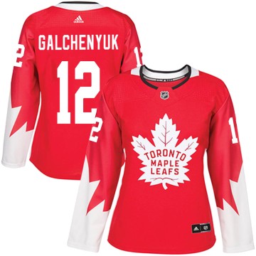 Authentic Adidas Women's Alex Galchenyuk Toronto Maple Leafs Alternate Jersey - Red