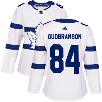 Authentic Adidas Women's Alex Gudbranson Toronto Maple Leafs 2018 Stadium Series Jersey - White