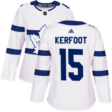 Authentic Adidas Women's Alexander Kerfoot Toronto Maple Leafs 2018 Stadium Series Jersey - White