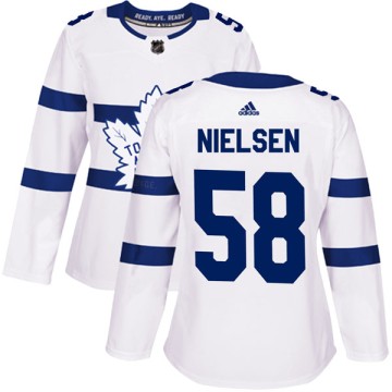 Authentic Adidas Women's Andrew Nielsen Toronto Maple Leafs 2018 Stadium Series Jersey - White