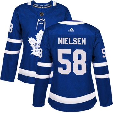 Authentic Adidas Women's Andrew Nielsen Toronto Maple Leafs Home Jersey - Blue