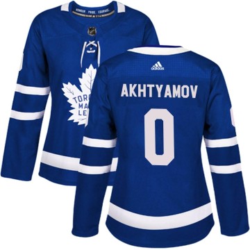 Authentic Adidas Women's Artur Akhtyamov Toronto Maple Leafs Home Jersey - Blue