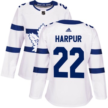 Authentic Adidas Women's Ben Harpur Toronto Maple Leafs 2018 Stadium Series Jersey - White
