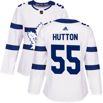 Authentic Adidas Women's Ben Hutton Toronto Maple Leafs 2018 Stadium Series Jersey - White