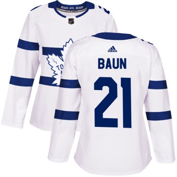 Authentic Adidas Women's Bobby Baun Toronto Maple Leafs 2018 Stadium Series Jersey - White
