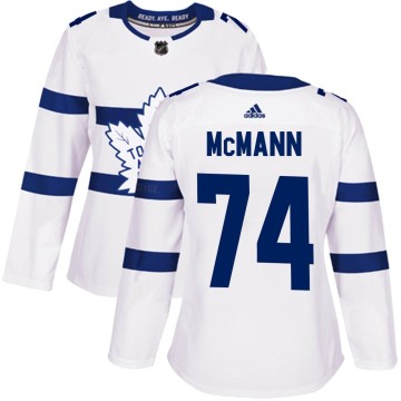 Authentic Adidas Women's Bobby McMann Toronto Maple Leafs 2018 Stadium Series Jersey - White