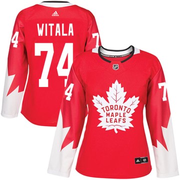 Authentic Adidas Women's Chase Witala Toronto Maple Leafs Alternate Jersey - Red