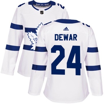 Authentic Adidas Women's Connor Dewar Toronto Maple Leafs 2018 Stadium Series Jersey - White