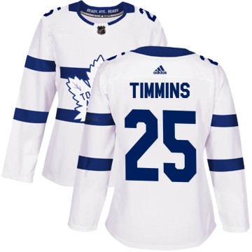 Authentic Adidas Women's Conor Timmins Toronto Maple Leafs 2018 Stadium Series Jersey - White