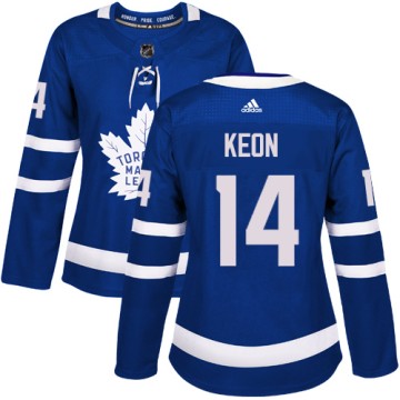 Authentic Adidas Women's Dave Keon Toronto Maple Leafs Home Jersey - Royal Blue