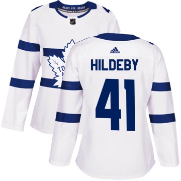 Authentic Adidas Women's Dennis Hildeby Toronto Maple Leafs 2018 Stadium Series Jersey - White