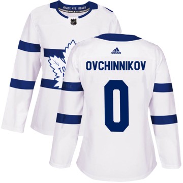 Authentic Adidas Women's Dmitri Ovchinnikov Toronto Maple Leafs 2018 Stadium Series Jersey - White
