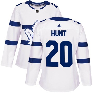 Authentic Adidas Women's Dryden Hunt Toronto Maple Leafs 2018 Stadium Series Jersey - White