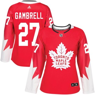 Authentic Adidas Women's Dylan Gambrell Toronto Maple Leafs Alternate Jersey - Red