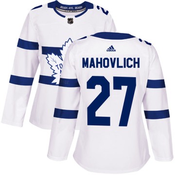 Authentic Adidas Women's Frank Mahovlich Toronto Maple Leafs 2018 Stadium Series Jersey - White