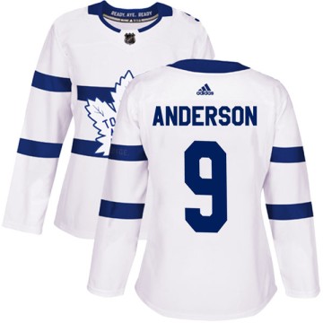 Authentic Adidas Women's Glenn Anderson Toronto Maple Leafs 2018 Stadium Series Jersey - White