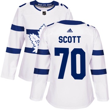 Authentic Adidas Women's Ian Scott Toronto Maple Leafs 2018 Stadium Series Jersey - White