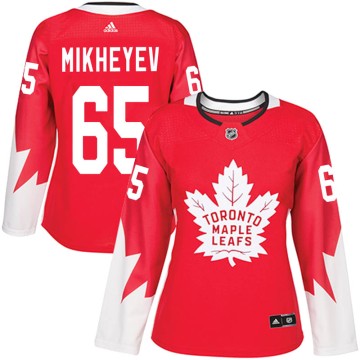Authentic Adidas Women's Ilya Mikheyev Toronto Maple Leafs Alternate Jersey - Red