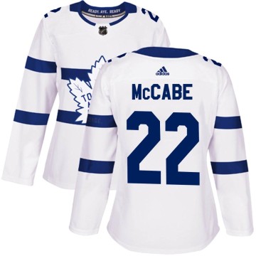 Authentic Adidas Women's Jake McCabe Toronto Maple Leafs 2018 Stadium Series Jersey - White