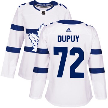 Authentic Adidas Women's Jean Dupuy Toronto Maple Leafs 2018 Stadium Series Jersey - White