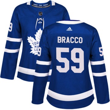 Authentic Adidas Women's Jeremy Bracco Toronto Maple Leafs Home Jersey - Blue