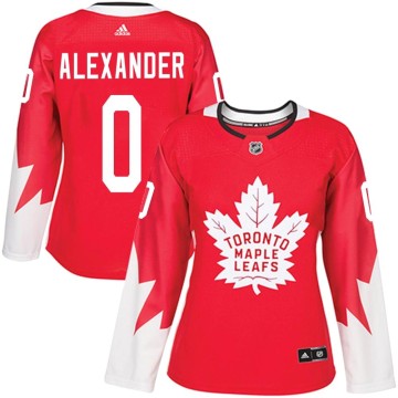 Authentic Adidas Women's Jett Alexander Toronto Maple Leafs Alternate Jersey - Red
