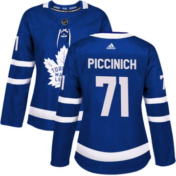 Authentic Adidas Women's J.J. Piccinich Toronto Maple Leafs Home Jersey - Blue