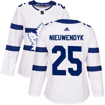 Authentic Adidas Women's Joe Nieuwendyk Toronto Maple Leafs 2018 Stadium Series Jersey - White
