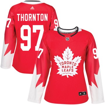 Authentic Adidas Women's Joe Thornton Toronto Maple Leafs Alternate Jersey - Red