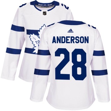 Authentic Adidas Women's Joey Anderson Toronto Maple Leafs 2018 Stadium Series Jersey - White