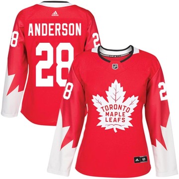 Authentic Adidas Women's Joey Anderson Toronto Maple Leafs Alternate Jersey - Red
