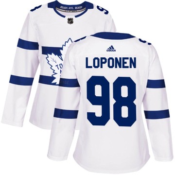 Authentic Adidas Women's Kalle Loponen Toronto Maple Leafs 2018 Stadium Series Jersey - White