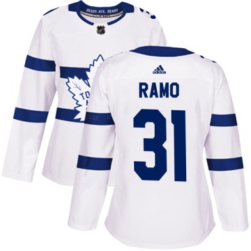 Authentic Adidas Women's Karri Ramo Toronto Maple Leafs 2018 Stadium Series Jersey - White