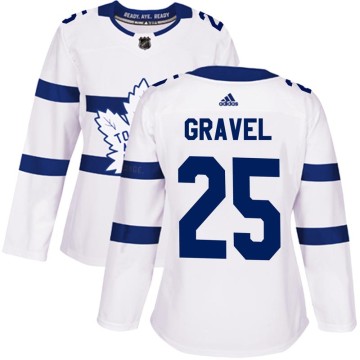 Authentic Adidas Women's Kevin Gravel Toronto Maple Leafs 2018 Stadium Series Jersey - White