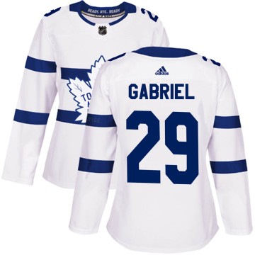 Authentic Adidas Women's Kurtis Gabriel Toronto Maple Leafs 2018 Stadium Series Jersey - White