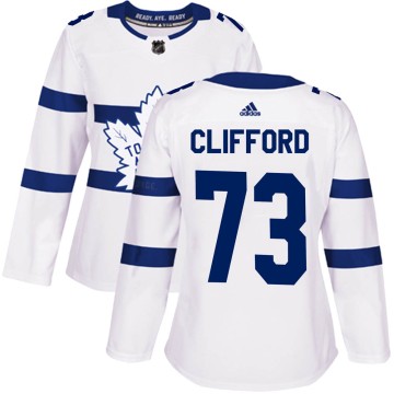 Authentic Adidas Women's Kyle Clifford Toronto Maple Leafs 2018 Stadium Series Jersey - White
