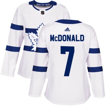 Authentic Adidas Women's Lanny McDonald Toronto Maple Leafs 2018 Stadium Series Jersey - White