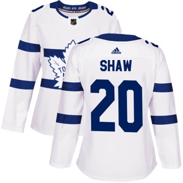 Authentic Adidas Women's Logan Shaw Toronto Maple Leafs 2018 Stadium Series Jersey - White