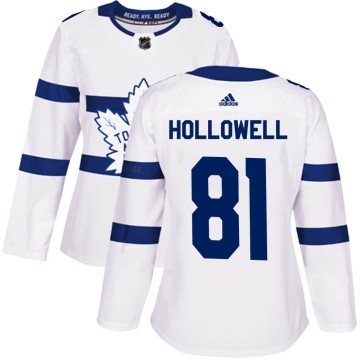 Authentic Adidas Women's Mac Hollowell Toronto Maple Leafs 2018 Stadium Series Jersey - White