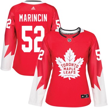 Authentic Adidas Women's Martin Marincin Toronto Maple Leafs Alternate Jersey - Red