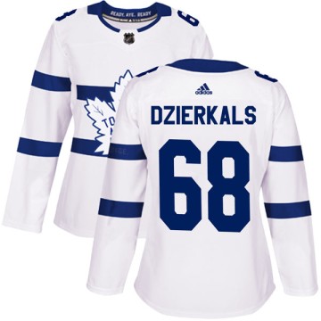 Authentic Adidas Women's Martins Dzierkals Toronto Maple Leafs 2018 Stadium Series Jersey - White