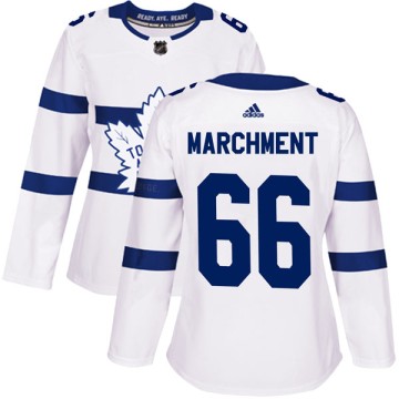 Authentic Adidas Women's Mason Marchment Toronto Maple Leafs 2018 Stadium Series Jersey - White