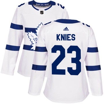 Authentic Adidas Women's Matthew Knies Toronto Maple Leafs 2018 Stadium Series Jersey - White